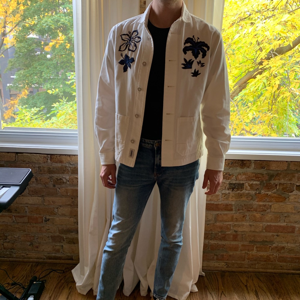Scotch and soda white denim jacket